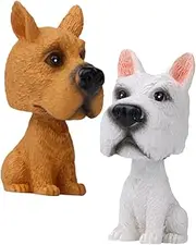 Cute Dashboard Nodding Dog Models Car Ornaments Dashboard Decorations Bobblehead Animal Figures Car Interior Accessories