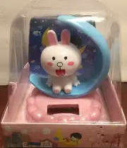 Solar Dancing Rabbit on moon Bobble Toy USA Seller!!