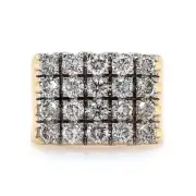 4.00 ct F VS-1 Round Cut Lab Created Diamond Men's Ring 14K Yellow Gold