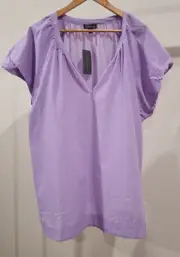 Cotton Short Sleeve Lilac Purple Womens Plus size 20 Top | NEW | autograph