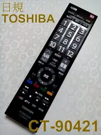 在飛比找Yahoo!奇摩拍賣優惠-日本TOSHIBA 東芝原廠液晶電視遙控器CT-90421內