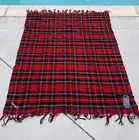 New Pendleton Highland Motor Robe Red Plaid Wool Stadium Blanket 52x70 Logo