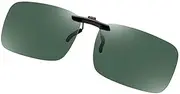 [Generic] Clip On Sunglasses,Clip on Sunglasses Over Polarized Women, For Men Size Glasses Glare Green,