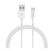Verbatim 1m Micro-USB Charge & Sync Cable Supports QC 2.0 and 3.0 - White.WP