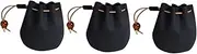 STOBOK 3pcs Small Bag Pouch Storage Leather Coin Bag Change Purse Key Holder Compact Wallet