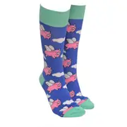 Sock Society Novelty Socks Unisex One Size Pigs Might Fly (1 Pair) 86459