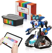 Robot J Creative Robot Building Kit with Storage Box, 6-In-1 Programmable App Re