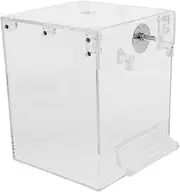 PERSELOSO 1Pc Parrot Bath Box Transparent Pet Shower Box for Birds for Cage Accessories Promotes Healthy Bathing Stress Relief for Parrots and Budgies