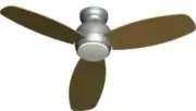 3 Blade Smart Ceiling Fan w/ Light & Remote 44-in CES443QL-FM Flush Mount