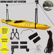 57KG Kayak Hoist Bike/ Ladder Lift Pulley System Garage Ceiling Storage Rack AU