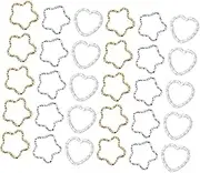 TEHAUX Star Heart Shaped Jewelry Split Rings 150pcs DIY Jewelry Making Jump Rings for Bracelets Necklaces