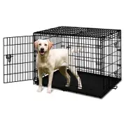BEASTIE 42 Inch Dog Cage Foldable Metal Cat Puppy Pet Crate