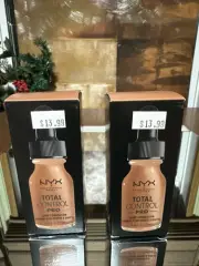 2 x NIB NYX Professional Makeup Total Control Pro Drop Foundation - Nutmeg