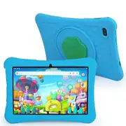 Kids Tablet Android 13 10 Inch 4GB RAM 128GB ROM Bluetooth Parental Control Educational Apps Protective Case Included