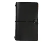 aerkesd Traveler Journal Diary Loose-leaf Notebook Pen Holder Record Book Stationery-S Black