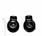 Drawstring Stopper Black 10 Piece Round With Feather For Cord up To 6mm