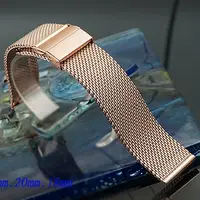在飛比找PChome24h購物優惠-全新 不鏽鋼編織摺疊扣米蘭帶-金屬錶帶 (22mm.20mm