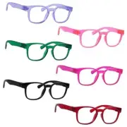 6 Pack Screwless Non-Metal Spring Hinges Reading Glasses 6pc-mix-nr144 1.25 x