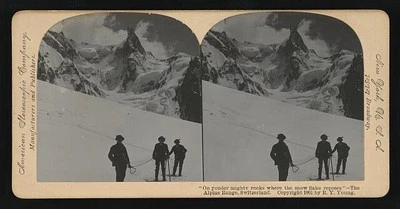 On yonder mighty rocks where the snow flake reposes - The Alpine Range, Switze
