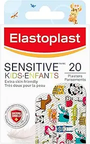 Elastoplast Sensitive Kids Plasters (20 Pack) | Hypoallergenic Wound Plasters | Suitable for Delicate Skin | Secure Adhesive | Easy Removal | Protects Against Bacteria & Infection | Child-Friendly