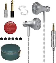 AOSHIDA E60 Wired Earbuds, Lightweight IEMs Earphones in-Ear Earphones, Flat Head Earbud Noise Isolation Corded for 3.5mm 4.4mm 6.35mm Jack with Case No Mic for Phone/PC/MP3 Player/Headphone Amp