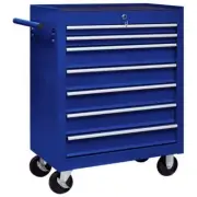 NNEVL Workshop Tool Trolley with 7 Drawers Blue