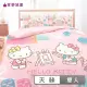 【享夢城堡】天絲卡通四件式床包涼被組(雙人-HELLO KITTY 風景繪-粉)