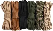 Fadcaer 6 Colors Parachute Cord 19 Feet 4mm Paracord Cord 550 Paracord Rope 7 Strand Outdoor Survival Rope Paracord Bracelet Rope for Making Bracelet, Lanyard, Keychain, Dog Collar