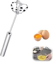 Gahwa Stainless Steel Semi-Automatic Whisk, 10in, Multi-Functional Hand Push Mixer, Hand Whisk Blender for Cooking Kitchen Home Egg Milk