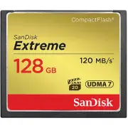 SanDisk Extreme 128GB CompactFlash Memory Card (120MB/s) USA Authorized Dealer