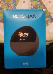 Amazon Echo Spot alarm clock w/ vibrant sound 2024 New BLACK