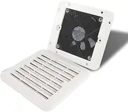 HDVCRNBAVW 12V 8W White Fridge Vent with Fan Fit for RV Trailer Caravan Side Air Silence Exhaust Automobile Accessories Car Styling Camper RV Parts and Accessories(White Strong Wind)