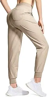 [TSLA] Women's UPF 50+ Lightweight Track Pants, Quick Dry Hiking Jogger Pants with Pockets