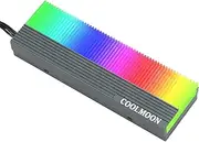 Bewinner M.2 SSD Heatsink Cooler, Dual Interface Cool RGB Hard Disk Heat Sink, 5V 3 Pin SSD Radiator with Thermal Pad, Solid State Disk Cooler, Aluminum Alloy