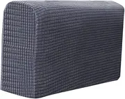 RORPOIR 2Pcs Dark Grey Elastic Sofa Armrest and Protective Cloth Towel for Home Office Use for Sofa Armrest Protection Armchair Slipcovers for Couch Chairs Slipcovers Furniture Armrest Protector