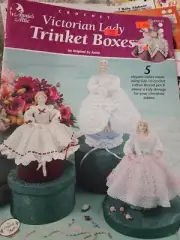 Annie's Attic Crochet Pattern 872511 Victorian Lady Trinket Boxes