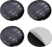 4PCS Custom 3.15" 80mm Black Grey American Flag Logo Aluminum Round Badge Sticker for Rims Wheels Hub Center Cap Decal Curved Sticker Emblem