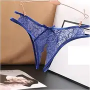 [AYTDNEHGK] Sexy Lingerie Women's Panties Crotch Opening Transparent G-Strings Thongs Hollow Out Solids Bowknot Underwear Women Lace Pantys