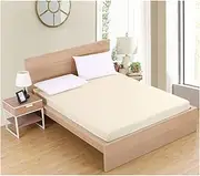 [BoNene] Queen Sheets Solid Color Fitted Sheet Mattress Cover with All-Round Elastic Rubber Band Bed Sheet for Twin Full Queen King Single Double Size Queen Sheet Set (Color : Light Yellow, Size : Belgium)
