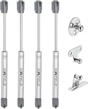 Hafele 120N Hydraulic Shock Absorber Spring Compression Support for Doors Cupboard Gas Piston for Kitchen Furniture Pneumatic Lift Spring Lid Stay Power Pack of 4, Grey, 0