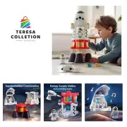 Rocket Space Toys, Kids Spaceship Playset W/Space Shuttle, 2 Astronauts, Educ...