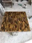 Square Tiger Eye Stone Tops Handmade Center Coffee Table Office Conference Table