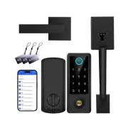 Fingerprint Door Lock with Handle Sets, BEBASIA Keyless Entry Door Lock Deadb...