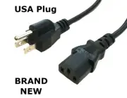 1.5m High Quality AC Power Cord Cable Lead Plug Kettle Lead U.S USA for LCD TV