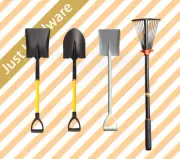 Leaf Fan Folding Rake Telescopic Extendable Fiberglass Metal Square Round Shovel