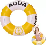 Inflatable Pool Floats - Ring Pool Float with Handle Swim Rings - Thickening ...