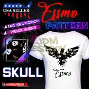 Essmo™ Skull Pattern Heat Transfer Vinyl HTV T-Shirt 20" Iron On Heat Press SP23