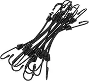 Baluue 10pcs Luggage Lashing Rope Dirt Bike Tie Down Straps Tie Down Straps for Scooters Luggage Fixing Bungee Cord Bungee Cords with Hooks Cargo Rope Metal Black