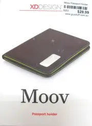 9253 MOOV TRAVEL MICROFIBRE SLIM DESIGN PASSPORT HOLDER CREDIT CARD WALLET BLACK