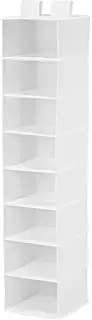 Honey-Can-Do SFT-01239 Hanging Closet Organizer, White, 8-Shelf